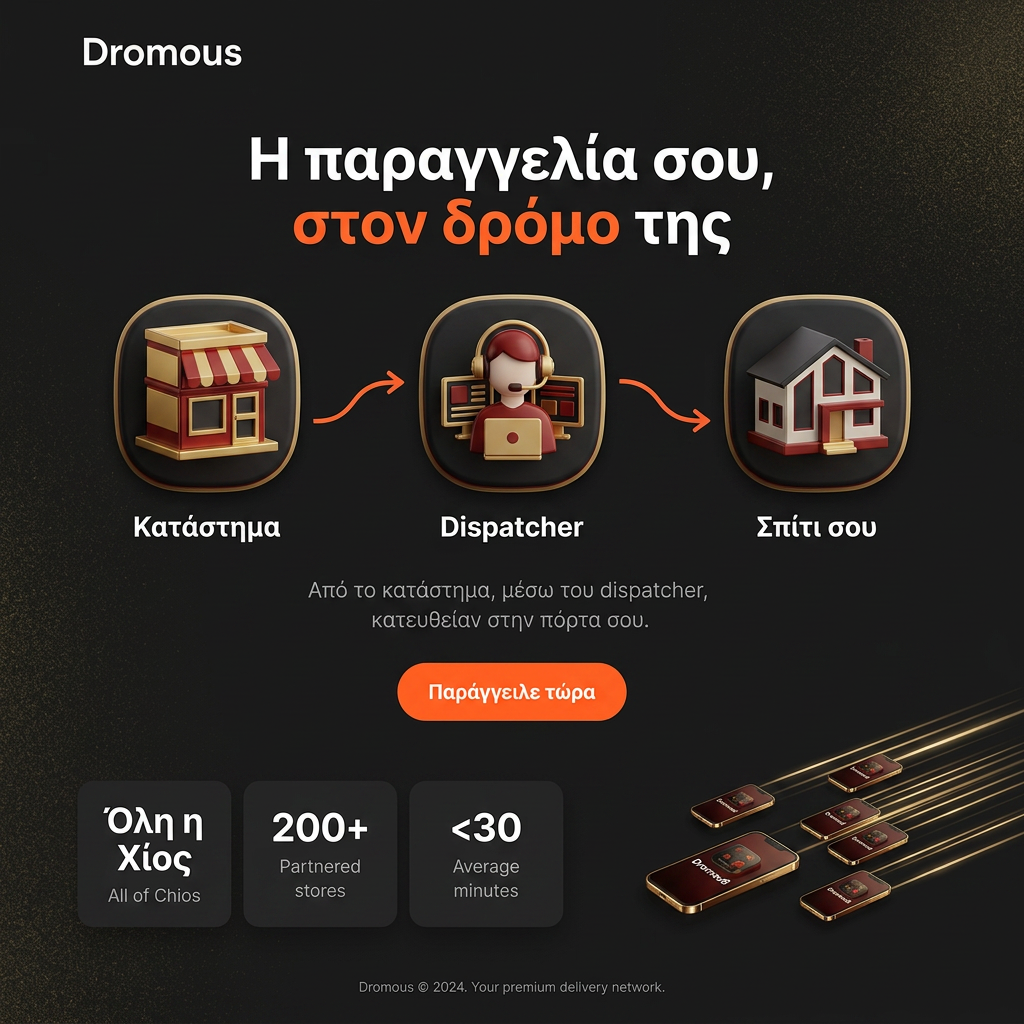 Η παραγγελία σου, στον δρόμο της — από το κατάστημα, μέσω dispatcher, στην πόρτα σου